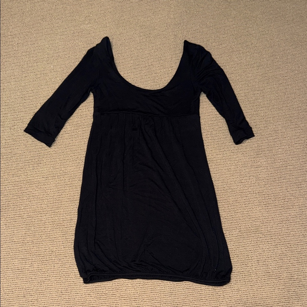 Black Dress with Scoop Neck